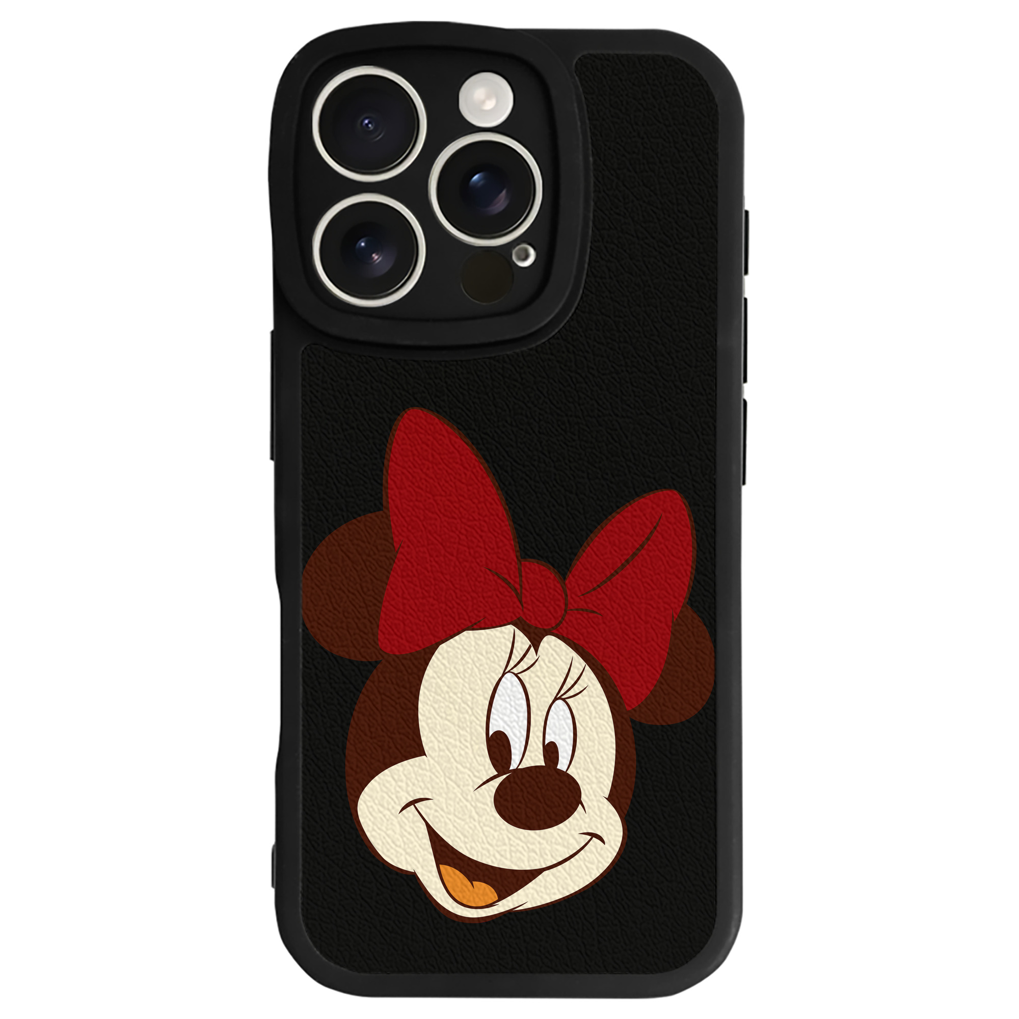 （画像用） ミッキーマウス Mickey Mouse 【iPhone 16シリーズ対応】シリコンスマホケース（レザー調） 材質：シリコン